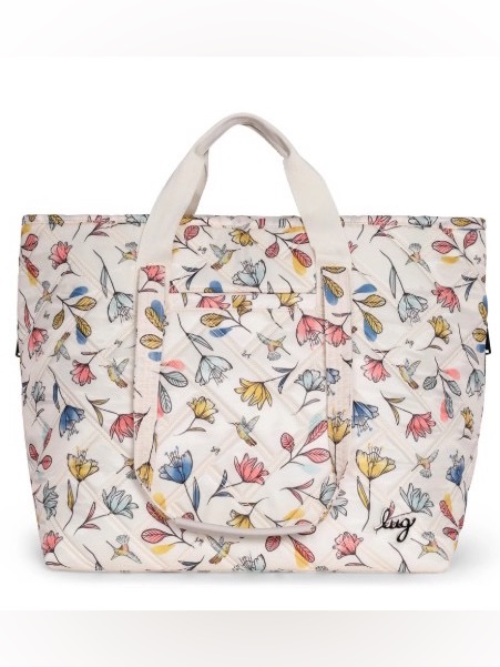 Lug Ferry Xl Expandable Carry-All Tote Bag Hummingbird Floral